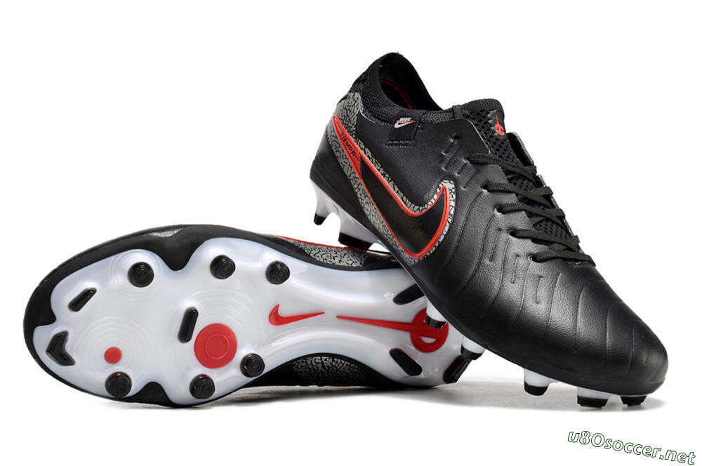 Men's Nike Tiempo Legend 10 Elite FG Football Boots - Black/Red/White 1