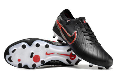 Men's Nike Tiempo Legend 10 Elite FG Football Boots - Black/Red/White