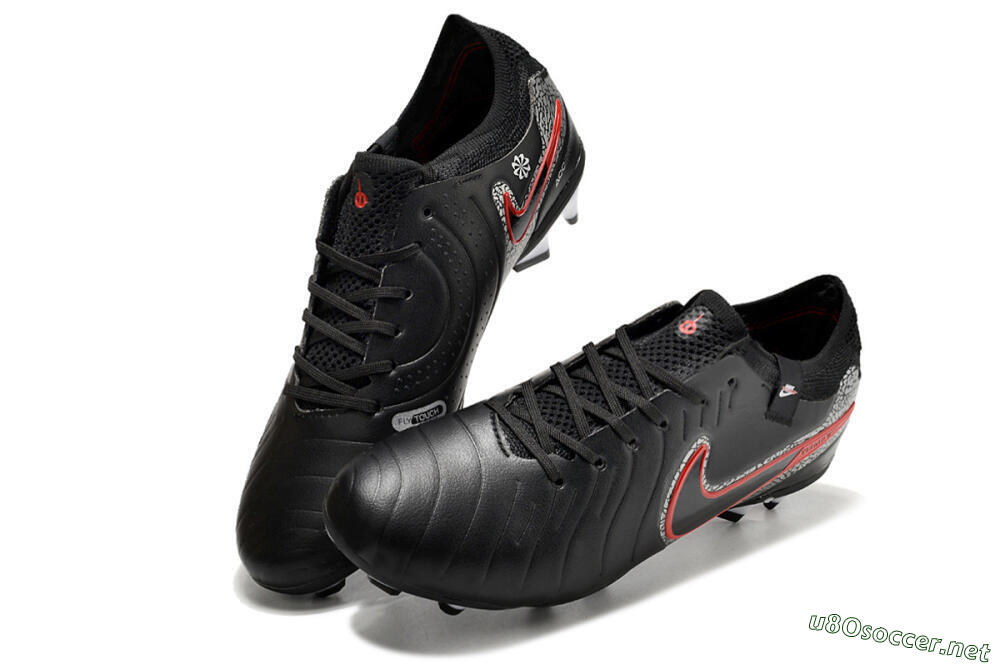 Men's Nike Tiempo Legend 10 Elite FG Football Boots - Black/Red/White 3