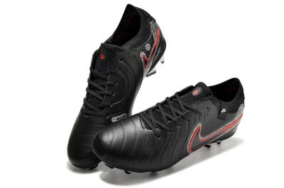 Men's Nike Tiempo Legend 10 Elite FG Football Boots - Black/Red/White