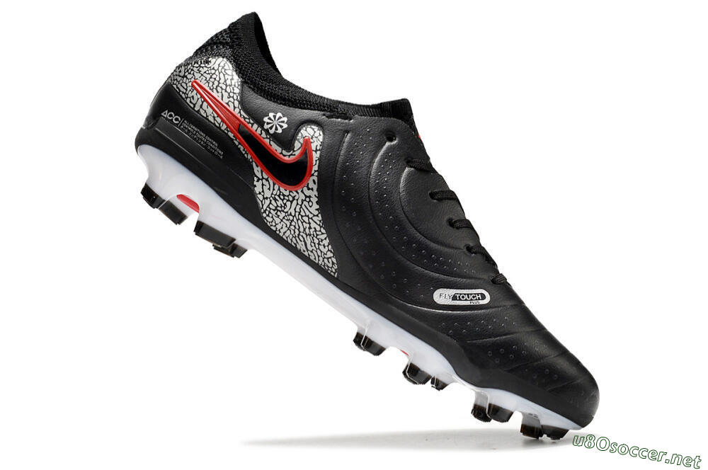 Men's Nike Tiempo Legend 10 Elite FG Football Boots - Black/Red/White 4