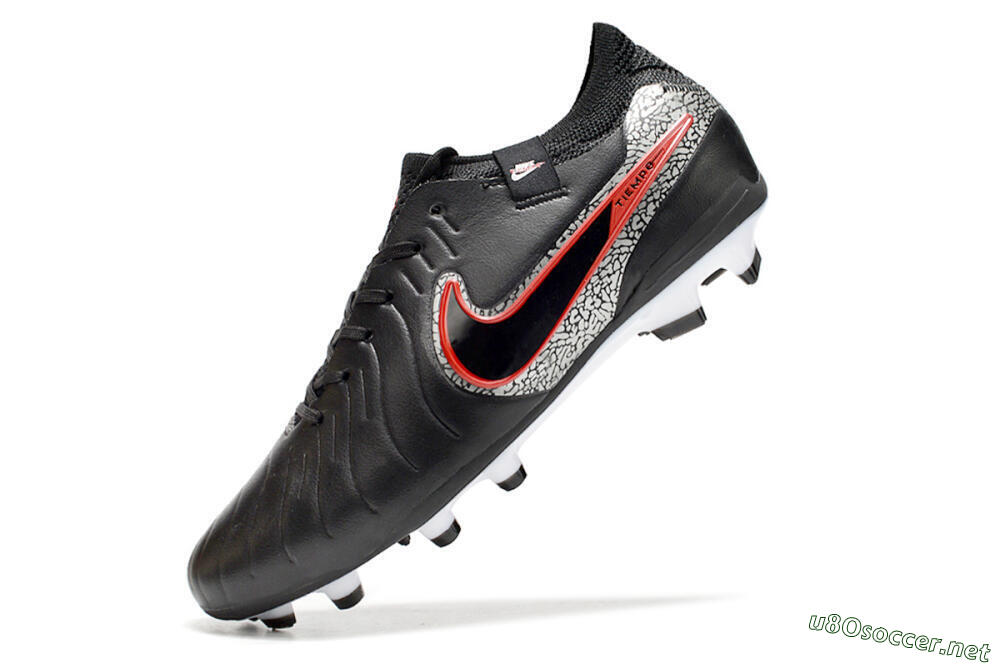 Men's Nike Tiempo Legend 10 Elite FG Football Boots - Black/Red/White 5
