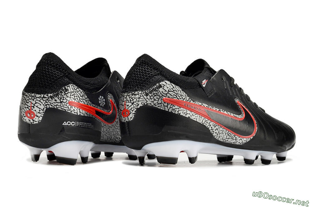 Men's Nike Tiempo Legend 10 Elite FG Football Boots - Black/Red/White 6