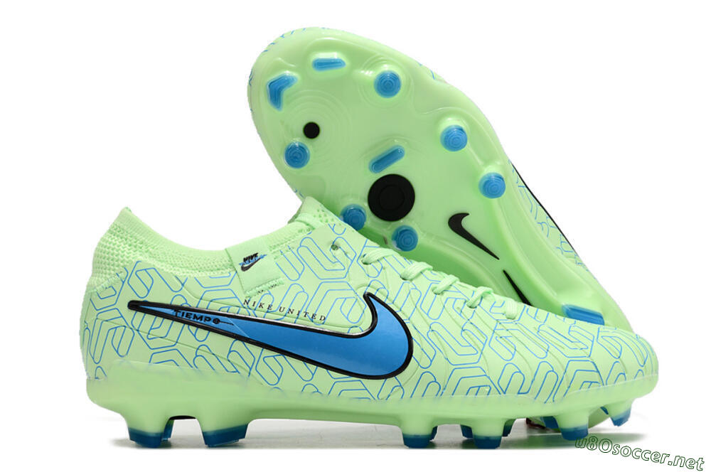 Men's Nike Tiempo Legend 10 Elite FG Football Boots - Green/Blue 2