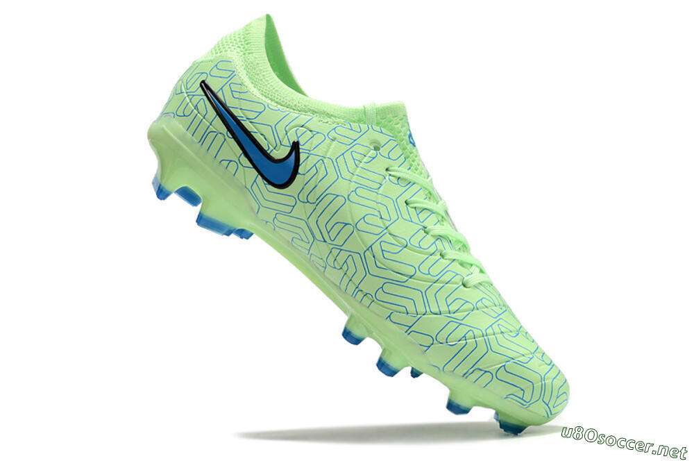 Men's Nike Tiempo Legend 10 Elite FG Football Boots - Green/Blue 4