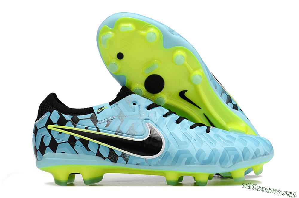 Men's Nike Tiempo Legend 10 Elite FG Football Boots - Jade/Black/Yellow 2