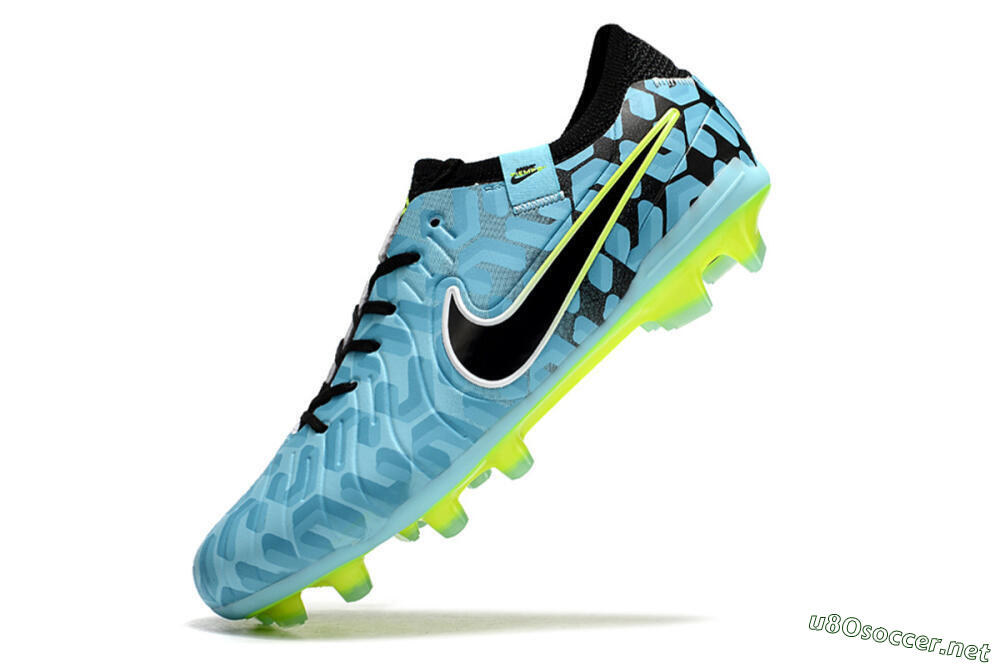 Men's Nike Tiempo Legend 10 Elite FG Football Boots - Jade/Black/Yellow 5