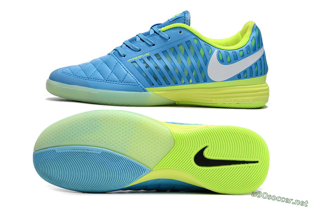 Men's Nike Lunar Gato 2 IC Football Shoes - Jade/White/Yellow 1