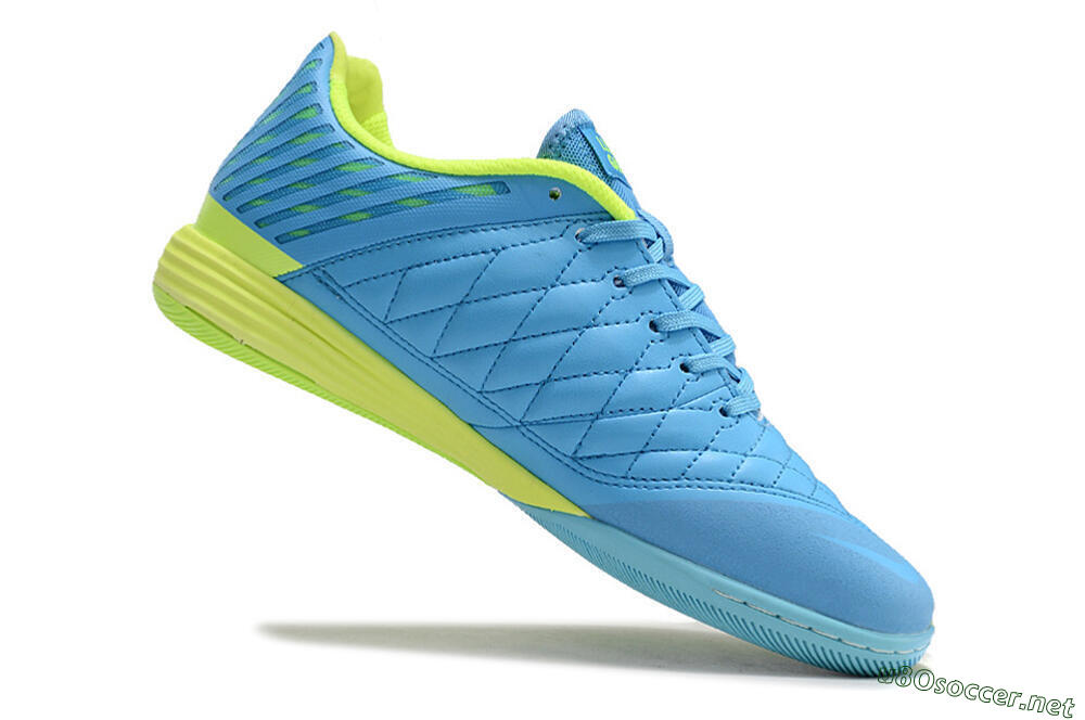 Men's Nike Lunar Gato 2 IC Football Shoes - Jade/White/Yellow 4