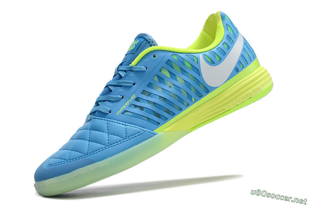Men's Nike Lunar Gato 2 IC Football Shoes - Jade/White/Yellow 5