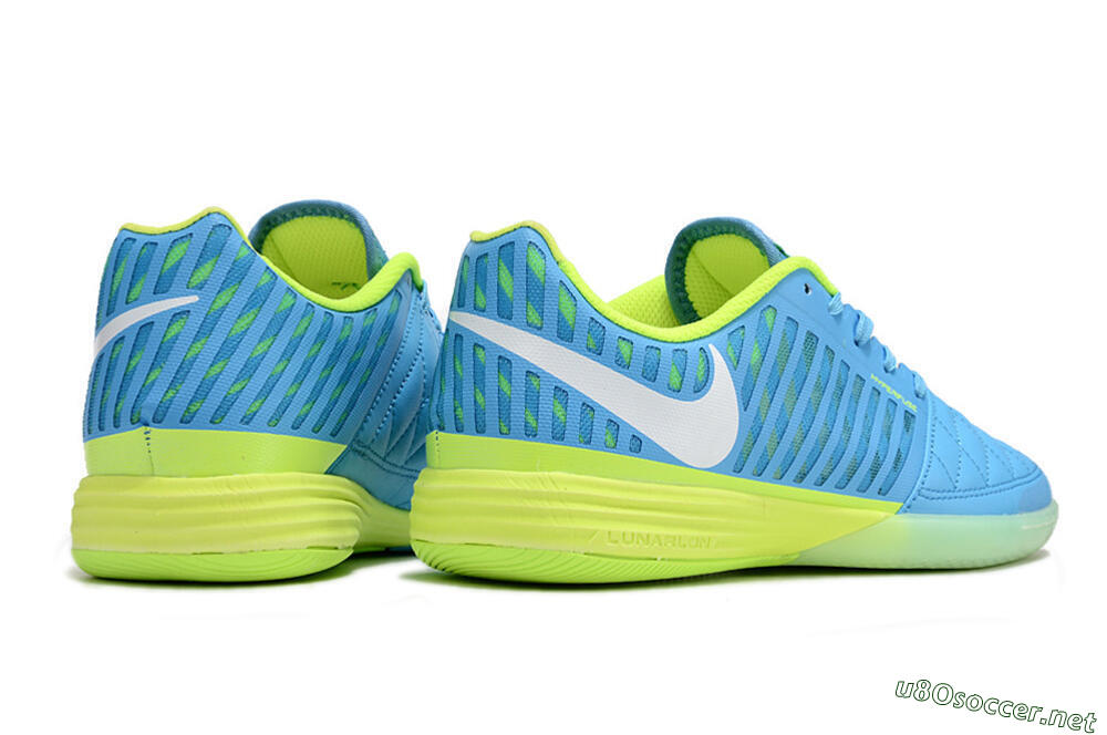 Men's Nike Lunar Gato 2 IC Football Shoes - Jade/White/Yellow 6
