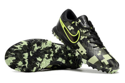 Men's Nike Tiempo Legend 10 TF Football Shoes - Black/Yellow/Camo