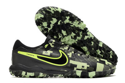 Men's Nike Tiempo Legend 10 TF Football Shoes - Black/Yellow/Camo