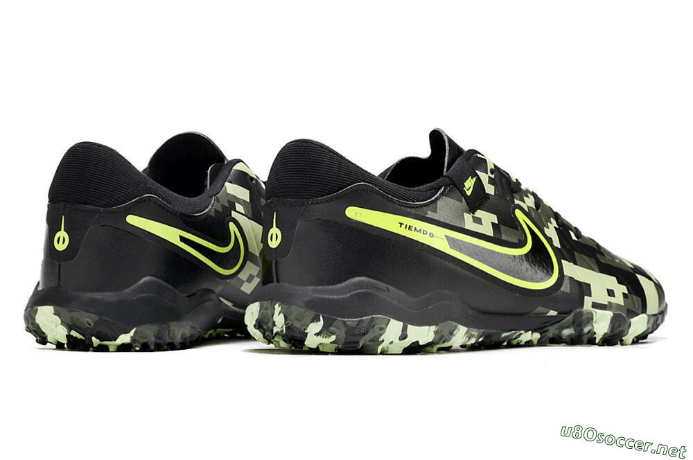 Men's Nike Tiempo Legend 10 TF Football Shoes - Black/Yellow/Camo 6