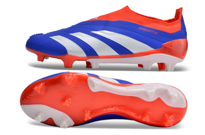 Men's Adidas Predator Elite Laceless FG Football Boots - Blue/White/Red