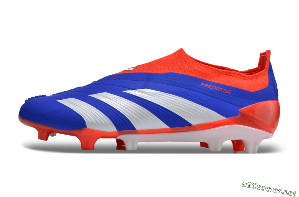 Men's Adidas Predator Elite Laceless FG Football Boots - Blue/White/Red 0