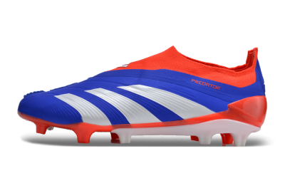 Men's Adidas Predator Elite Laceless FG Football Boots - Blue/White/Red