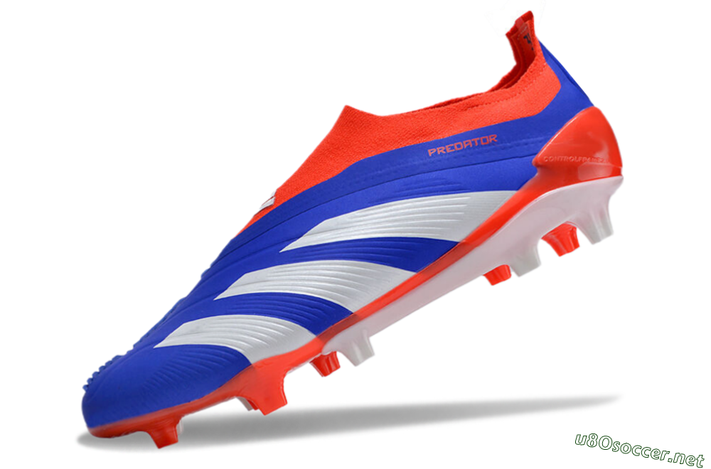 Men's Adidas Predator Elite Laceless FG Football Boots - Blue/White/Red 5