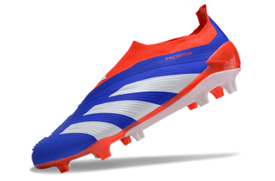 Men's Adidas Predator Elite Laceless FG Football Boots - Blue/White/Red
