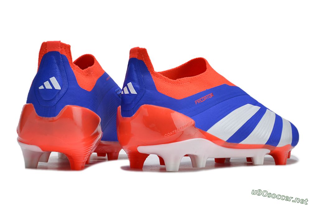 Men's Adidas Predator Elite Laceless FG Football Boots - Blue/White/Red 6