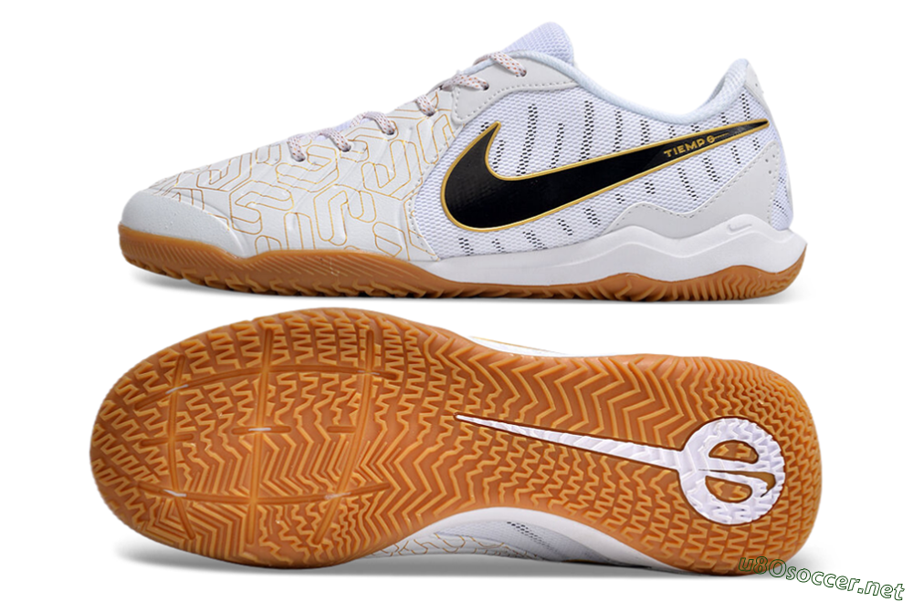 Men's Nike Tiempo Legend 10 Academy IC Football Shoes - White/Gold/Black 1