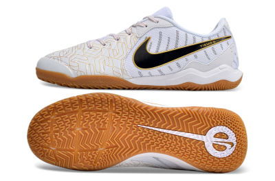 Men's Nike Tiempo Legend 10 Academy IC Football Shoes - White/Gold/Black
