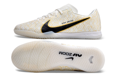 Men's Nike Air Zoom Mercurial Vapor 15 Academy IC Football Shoes - White/Gold/Black