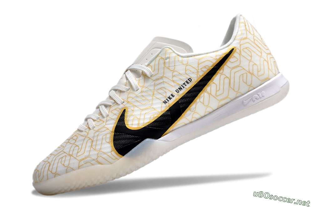 Men's Nike Air Zoom Mercurial Vapor 15 Academy IC Football Shoes - White/Gold/Black 5