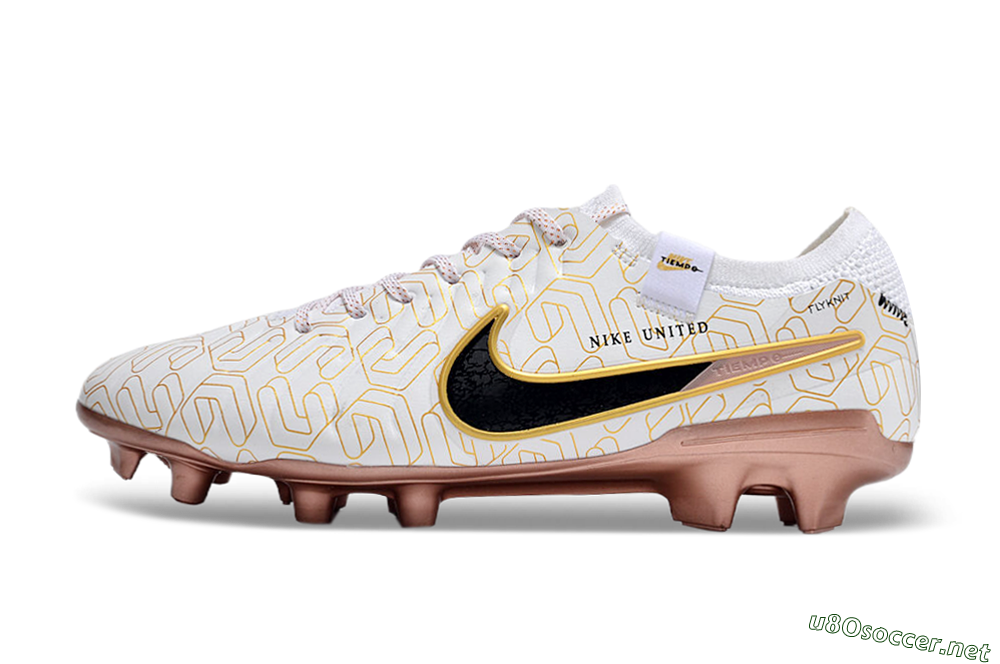Men's Nike Tiempo Legend 10 Elite FG Football Boots - White/Gold/Black 0