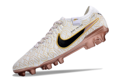 Men's Nike Tiempo Legend 10 Elite FG Football Boots - White/Gold/Black