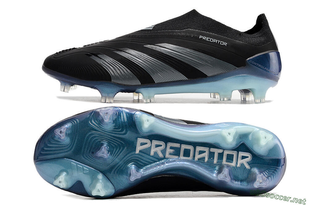 Men's Adidas Predator 24 Elite LL FG Football Boots - Black/Silver/Jade 1