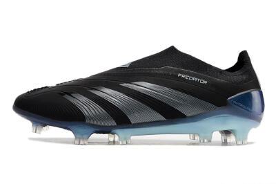 Men's Adidas Predator 24 Elite LL FG Football Boots - Black/Silver/Jade