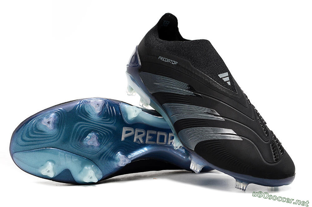 Men's Adidas Predator 24 Elite LL FG Football Boots - Black/Silver/Jade 3