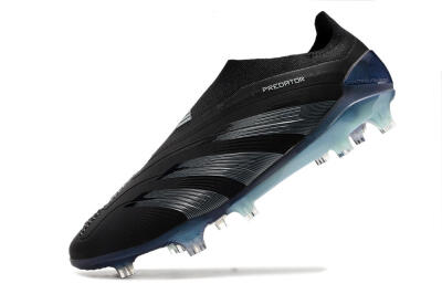 Men's Adidas Predator 24 Elite LL FG Football Boots - Black/Silver/Jade