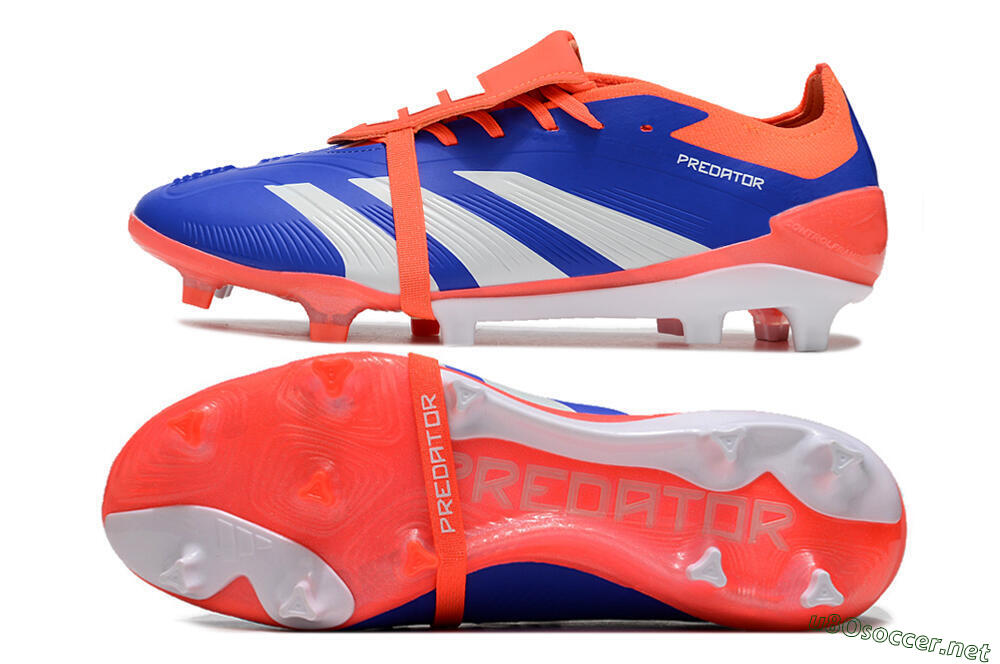 Men's Adidas Predator Elite Foldover Tongue FG Football Boots - Blue/Red/White 1