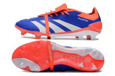 Men's Adidas Predator Elite Foldover Tongue FG Football Boots - Blue/Red/White