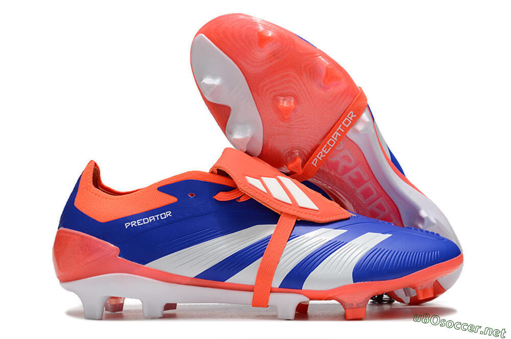 Men's Adidas Predator Elite Foldover Tongue FG Football Boots - Blue/Red/White 2