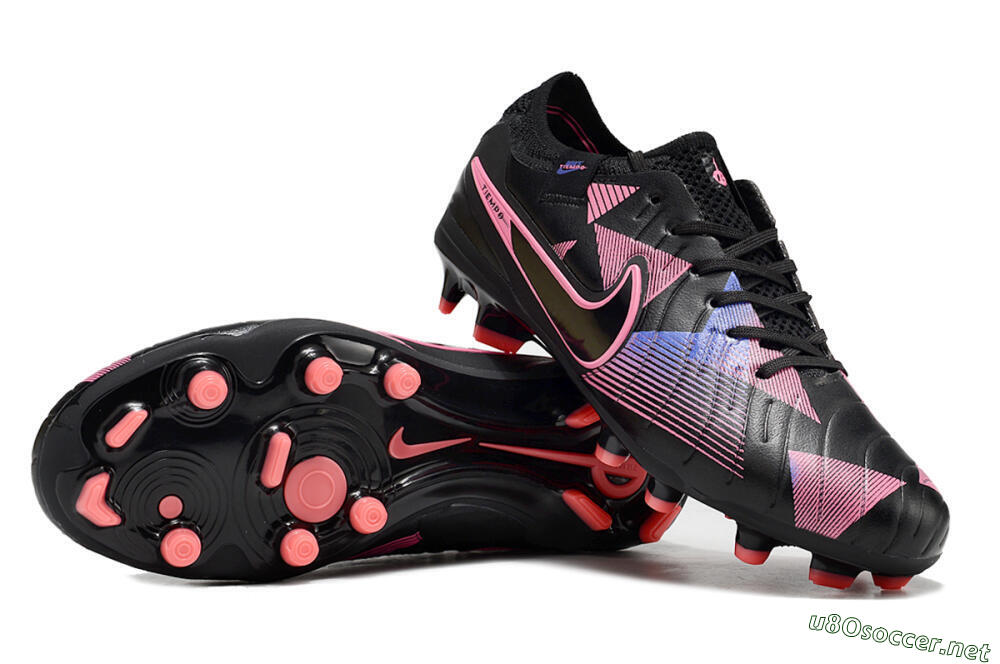 Men's Nike Tiempo Legend 10 Elite FG Football Boots - Black/Pink/Blue 1