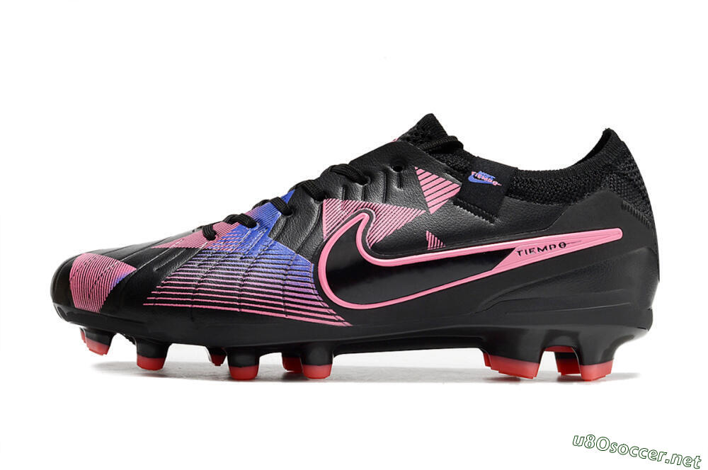 Men's Nike Tiempo Legend 10 Elite FG Football Boots - Black/Pink/Blue 0