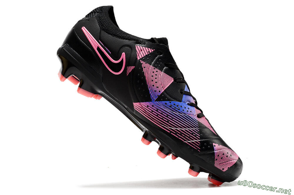 Men's Nike Tiempo Legend 10 Elite FG Football Boots - Black/Pink/Blue 4