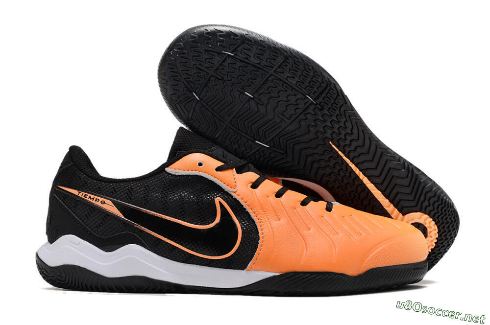 Men's Nike Tiempo Legend 10 Elite IC Football Shoes - Orange/Black/White 2