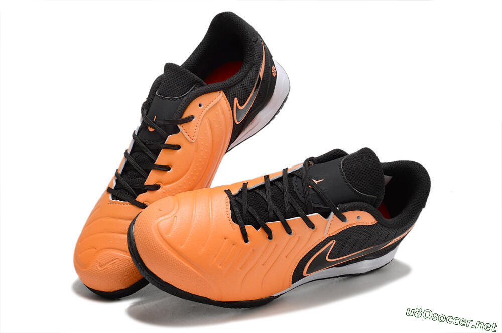Men's Nike Tiempo Legend 10 Elite IC Football Shoes - Orange/Black/White 3