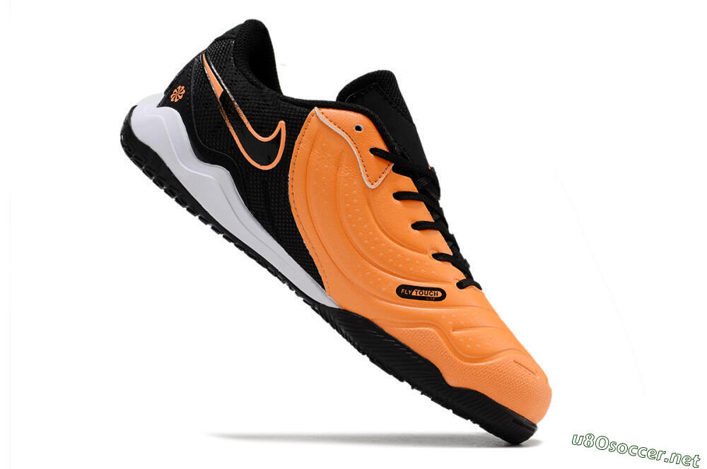 Men's Nike Tiempo Legend 10 Elite IC Football Shoes - Orange/Black/White 4