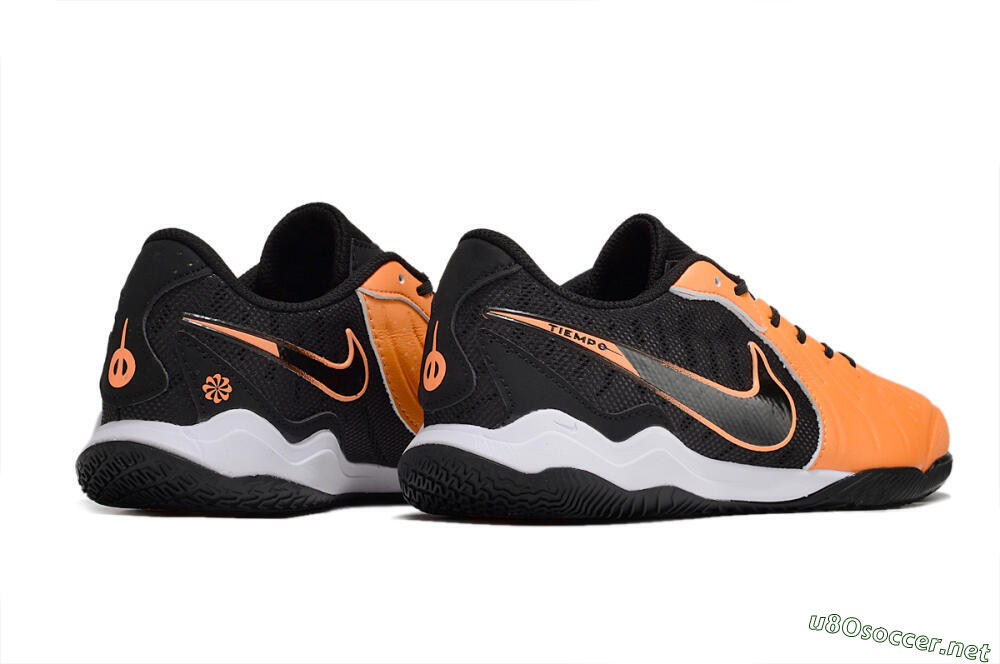 Men's Nike Tiempo Legend 10 Elite IC Football Shoes - Orange/Black/White 6