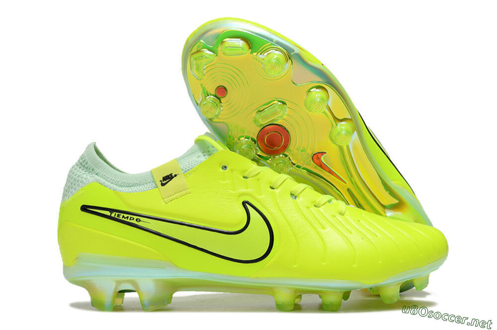 Men's Nike Tiempo Legend 10 Elite FG Football Boots - Yellow/Jade/Gold 2