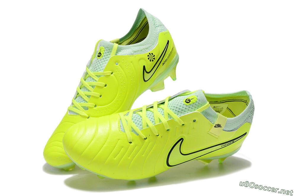 Men's Nike Tiempo Legend 10 Elite FG Football Boots - Yellow/Jade/Gold 3