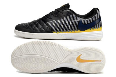 Unisex Nike Lunar Gato 2 IC Football Shoes - Black/Blue/Yellow