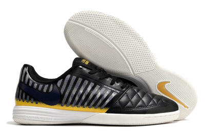 Unisex Nike Lunar Gato 2 IC Football Shoes - Black/Blue/Yellow