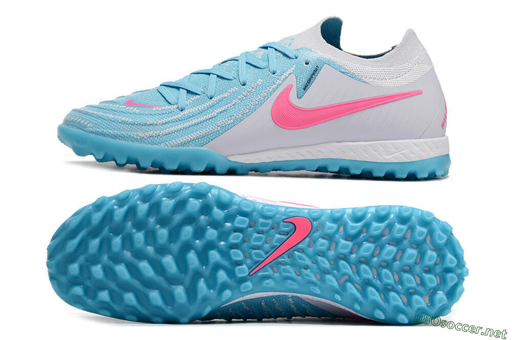 Men's Nike Phantom GX 2 Elite TF Football Shoes - Blue/White/Pink 1
