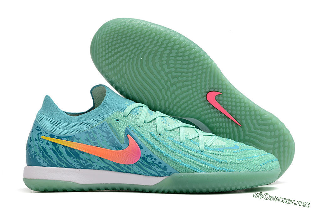 Men's Nike Phantom GX 2 Elite IC Football Shoes - Jade/Pink/Orange 2